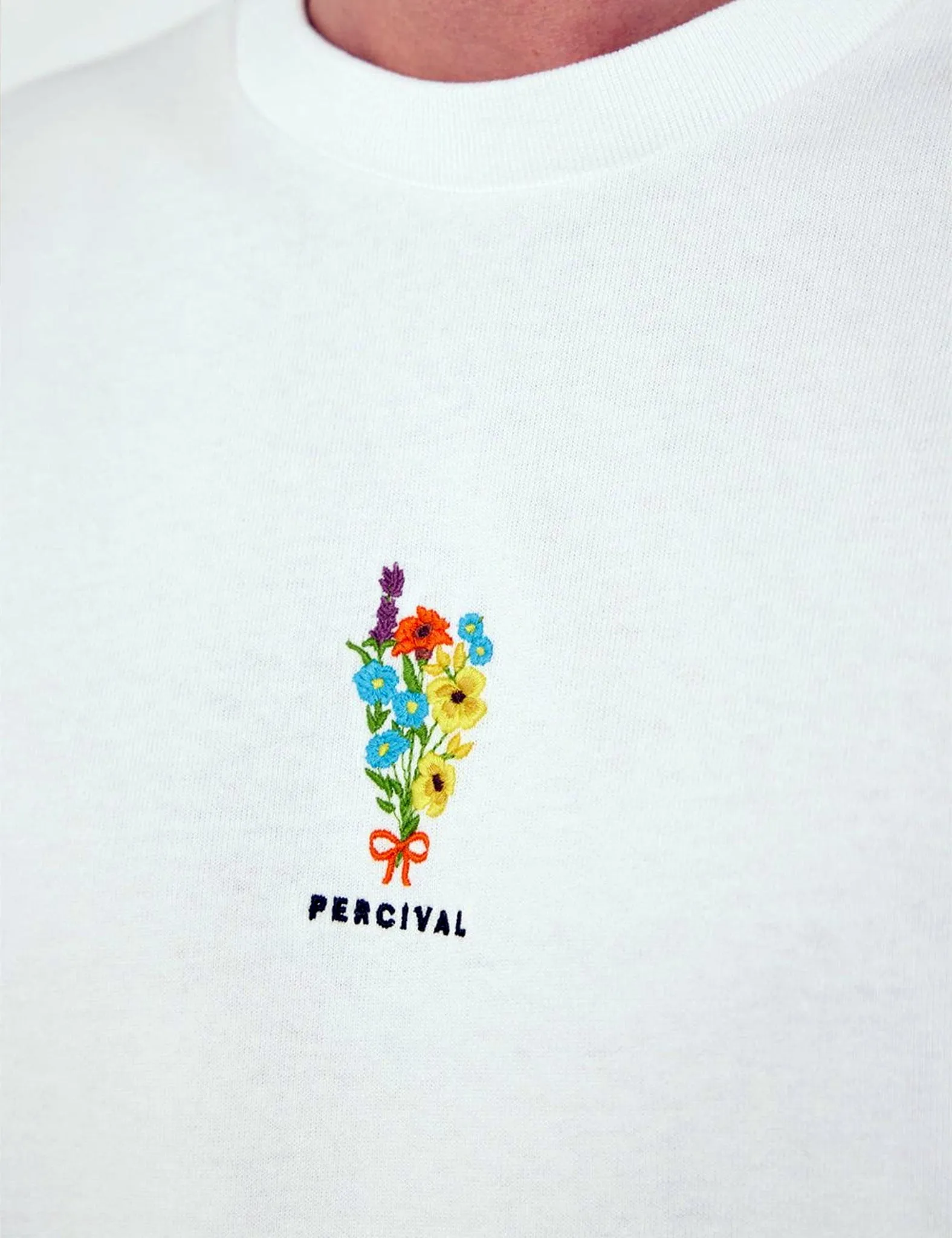Percival Bouquet Oversized Auxiliary T Shirt (Organic Cotton) - White sold by Article London product image thumbnail 2