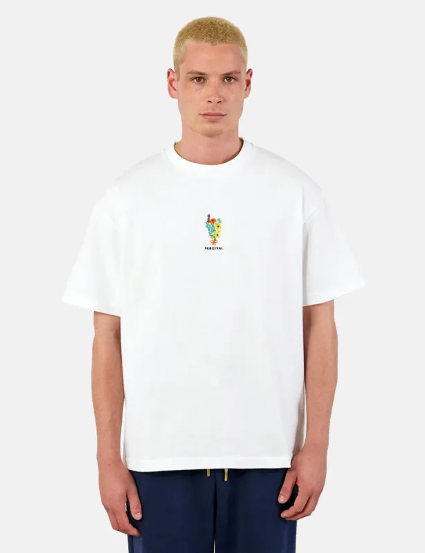 Percival Bouquet Oversized Auxiliary T Shirt (Organic Cotton) - White sold by Article London