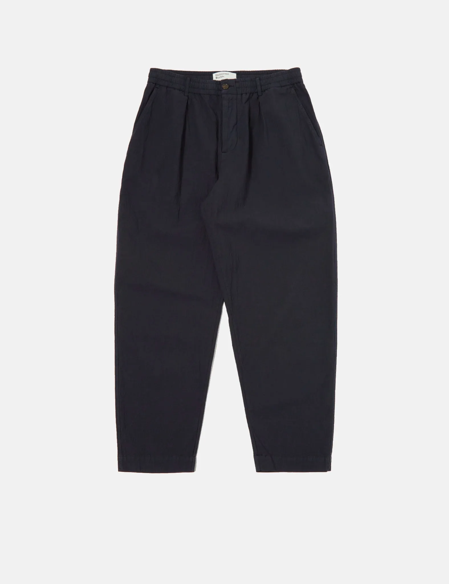 Universal Works Pleated Track Pant (Seersucker) - Navy Blue sold by Article London product image thumbnail 5
