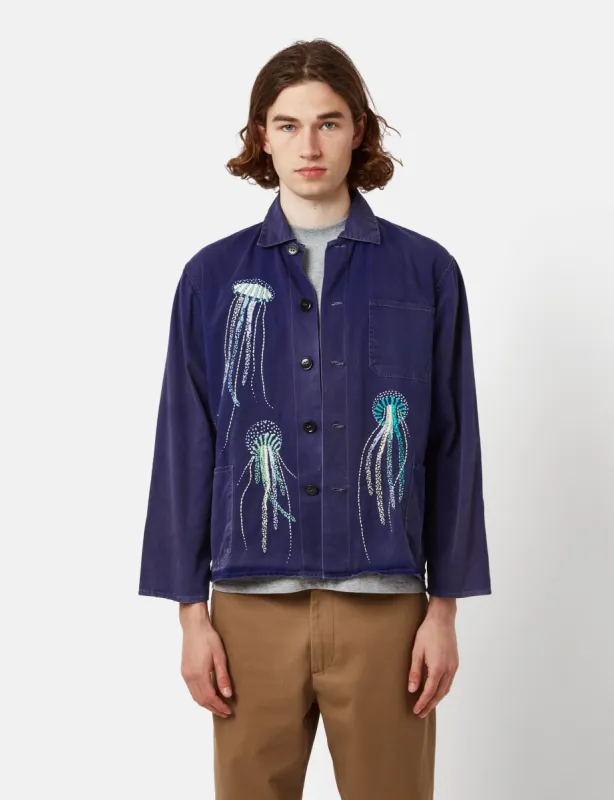 The Wolves Vintage Hand Embroidered Workwear Jacket - The Medusa Jacket sold by Article London