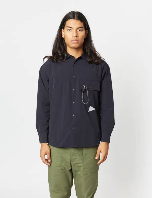 And Wander Lightweight Cloth Shirt - Navy Blue sold by Article London