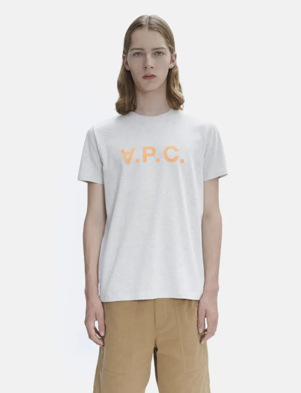 A.P.C. VPC Bicolour H T-Shirt - Ecru China/Orange sold by Article London