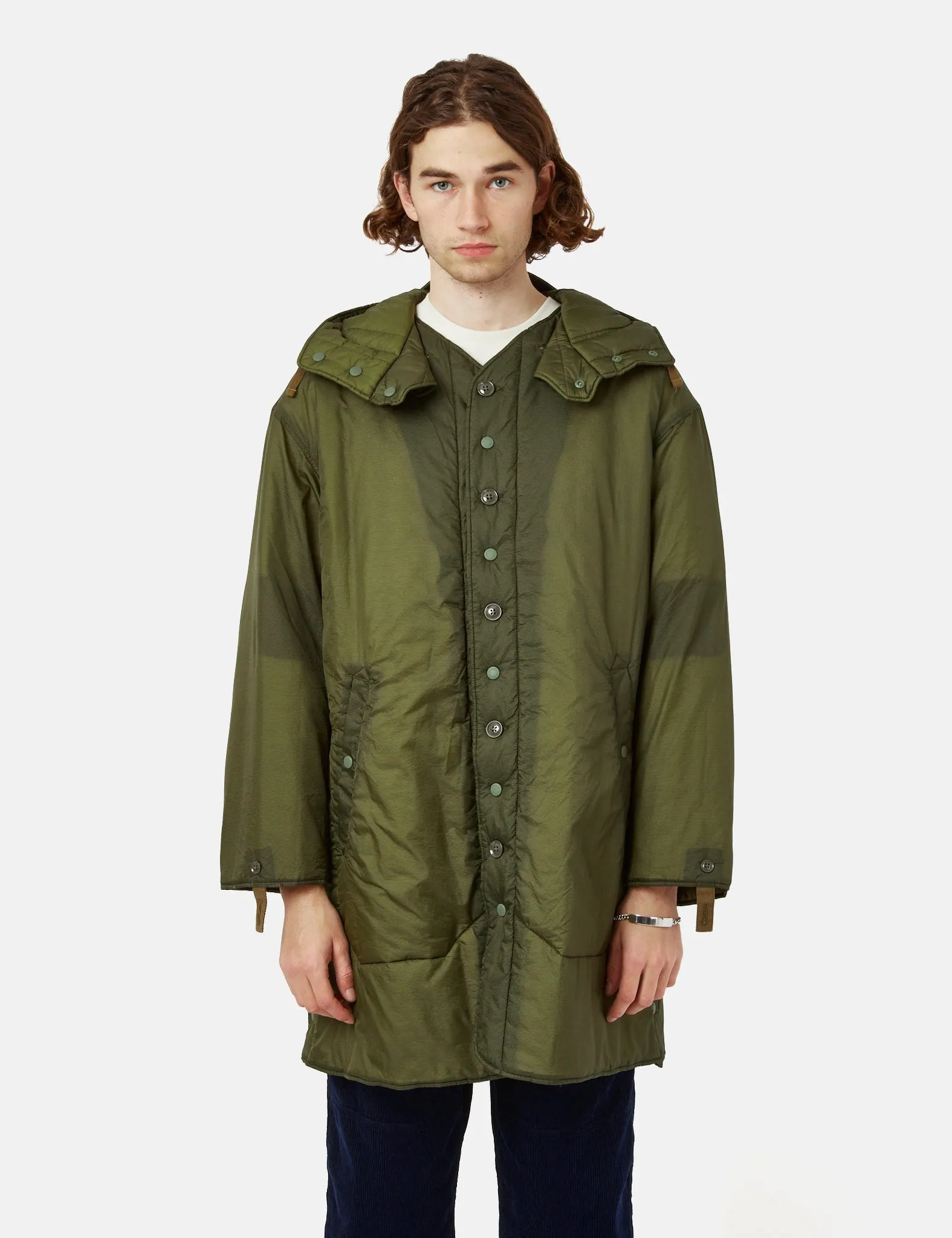 Engineered Garments Liner Jacket (Micro Ripstop) - Olive Green