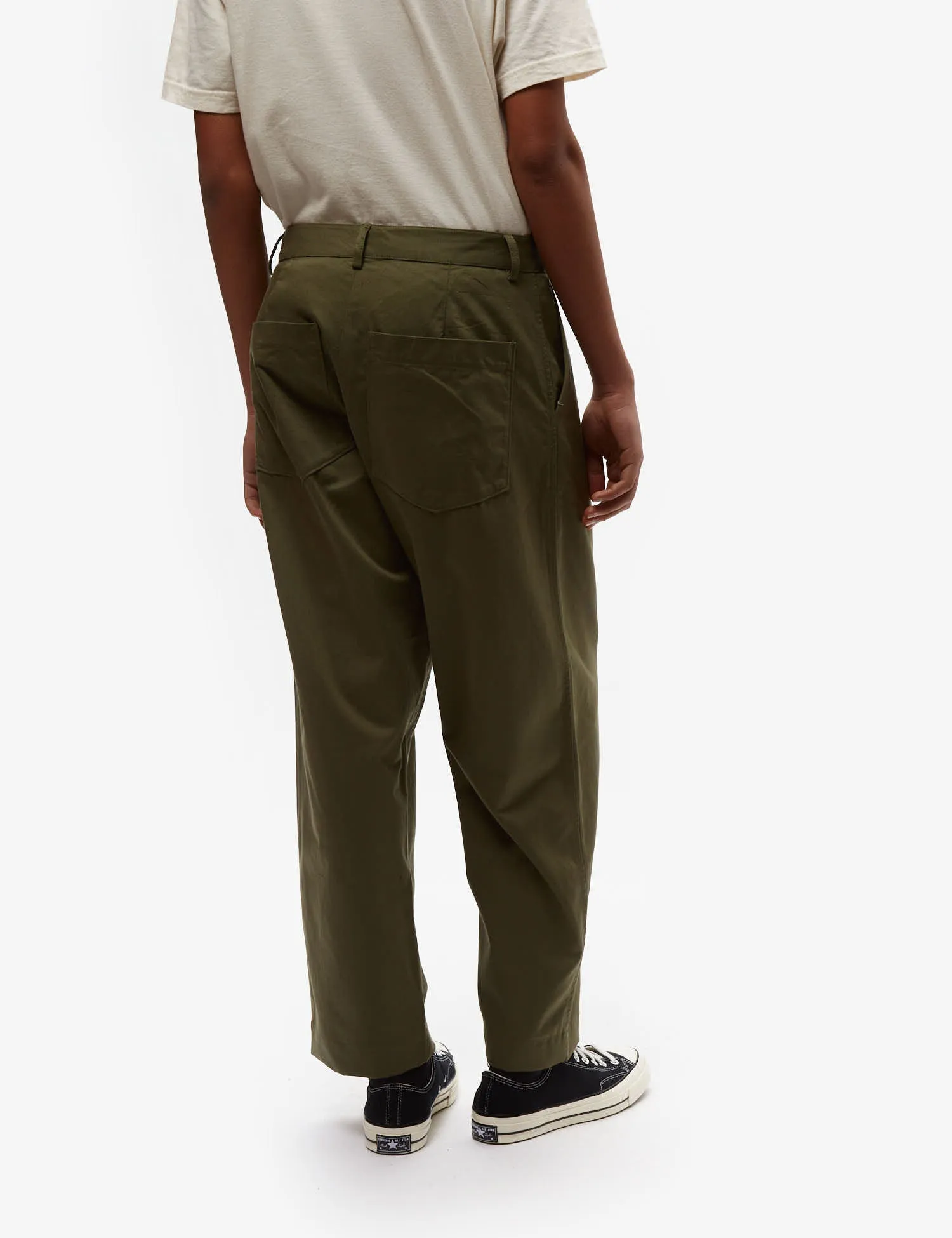 Universal Works Duke Pant (Twill) - Light Olive Green sold by Article London product image thumbnail 4