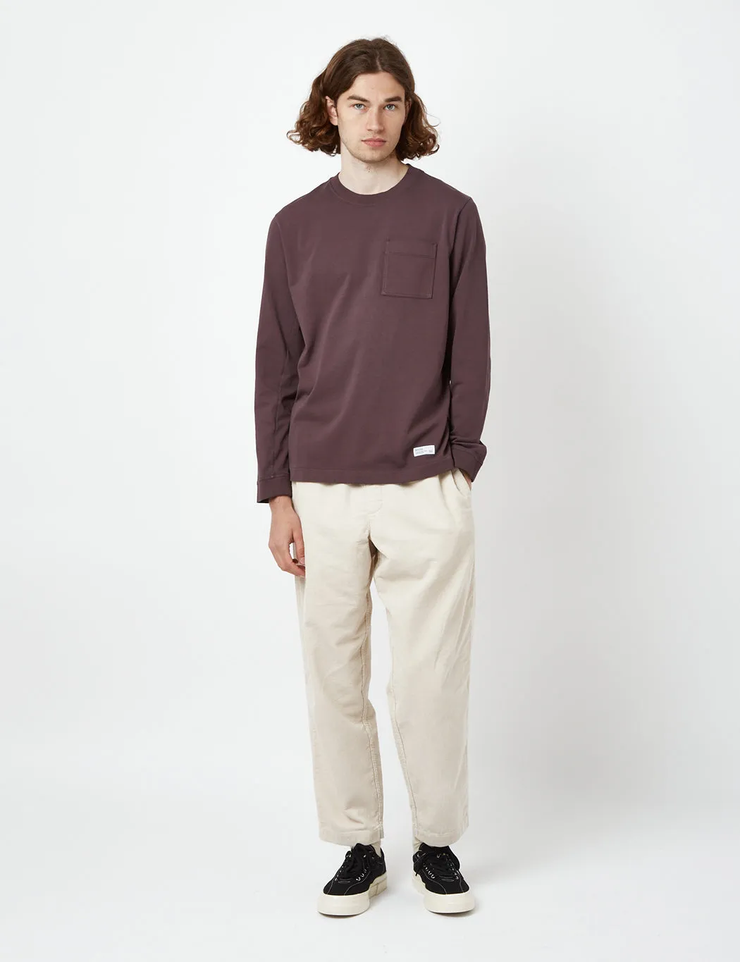 Bhode Everyday Heavyweight Long Sleeve T-Shirt (Organic) - Aubergine sold by Article London product image thumbnail 5