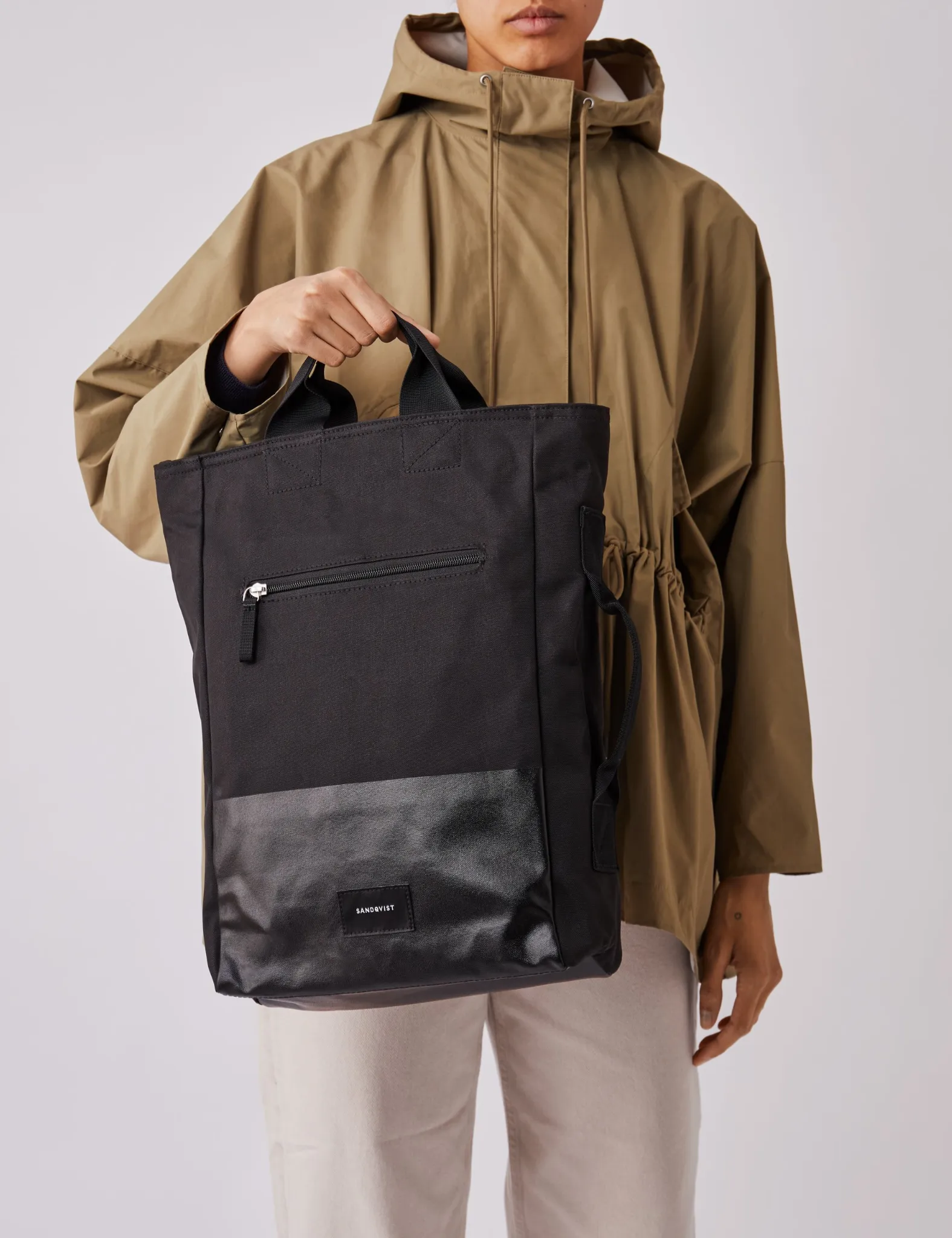 Sandqvist Tony Vegan Backpack - Black sold by Article London product image thumbnail 2
