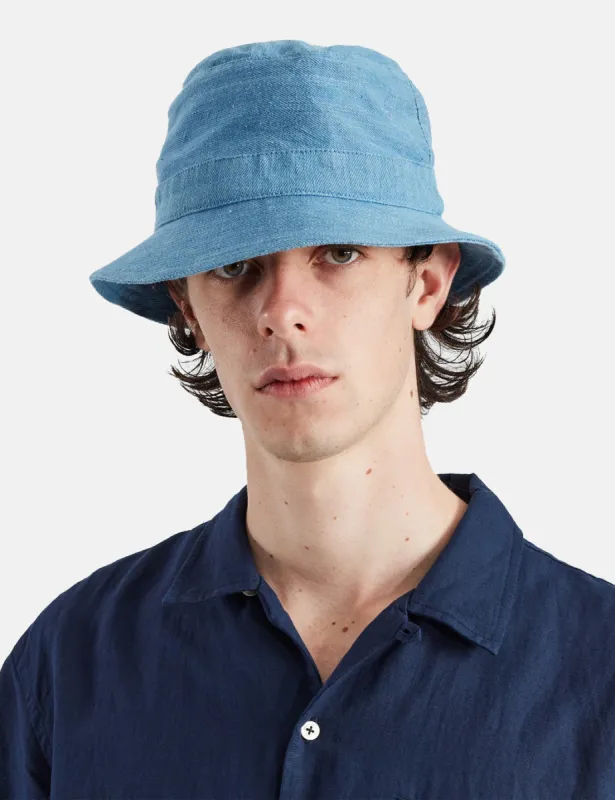 Universal Works Bucket Hat (Denim) - Pale Indigo Blue sold by Article London