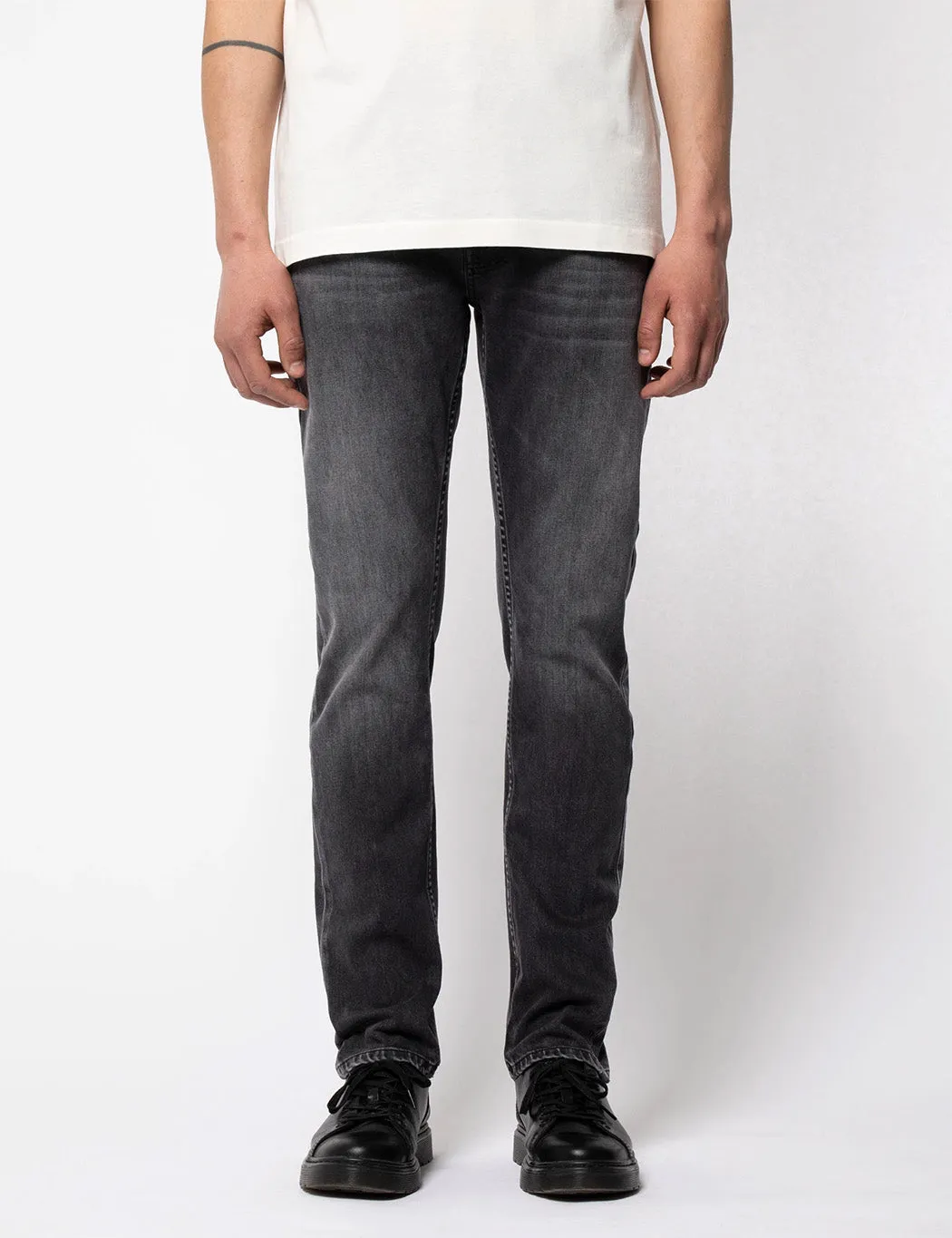 Nudie Lean Dean Jeans (Slim Fit) - Black Eyes sold by Article London