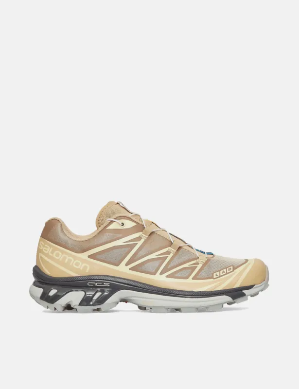 Salomon XT-6 CLEAR Trainers - Safari/Magnet/Vanilla Ice sold by Article London