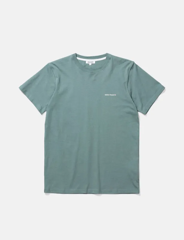 Norse Projects Niels Standard Logo T-Shirt - Mineral Blue sold by Article London