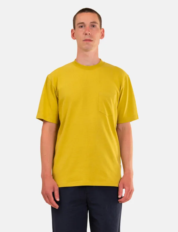 Norse Projects Johannes Pocket T-Shirt - Chartreus Green sold by Article London