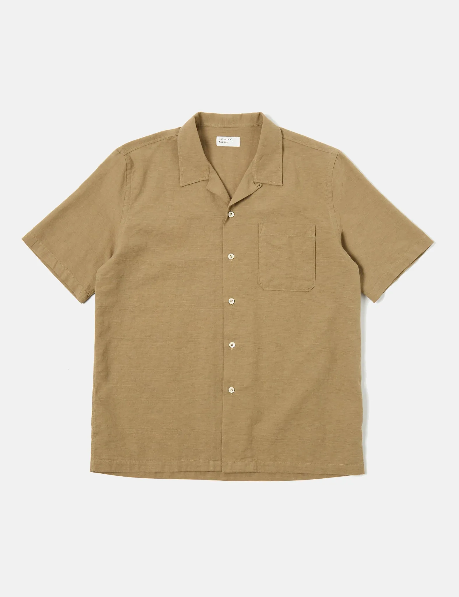 Universal Works Road Shirt (Kamura Cotton) - Olive Green sold by Article London product image thumbnail 5