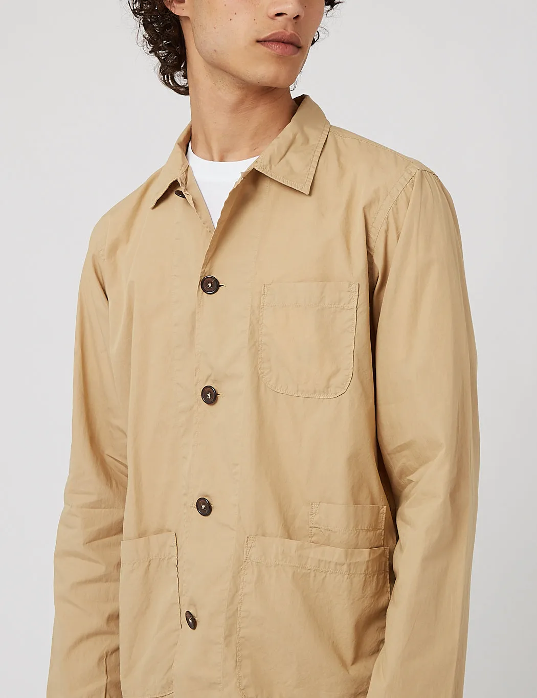 Universal Works Bakers Overshirt - Sand sold by Article London product image thumbnail 2