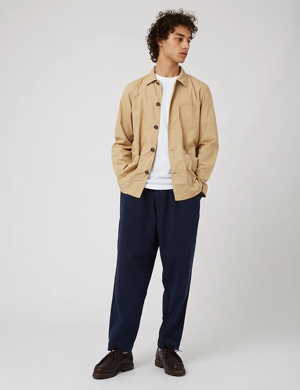 Universal Works Bakers Overshirt - Sand sold by Article London product image thumbnail 3