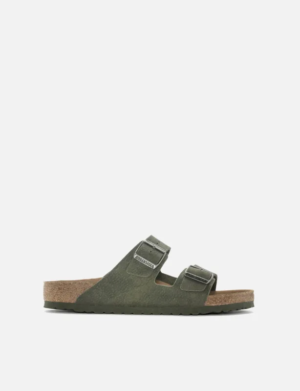 Birkenstock Arizona Vegan Sandals (Regular) - Thyme Green sold by Article London