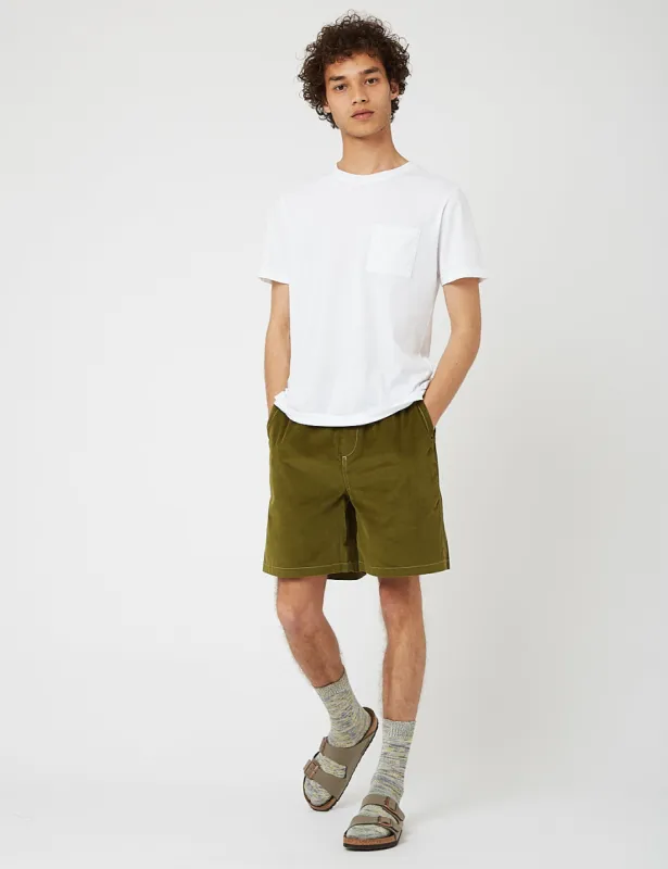 Bhode x Brisbane Moss Cord Shorts (Needle Cord) - Grass Green sold by Article London