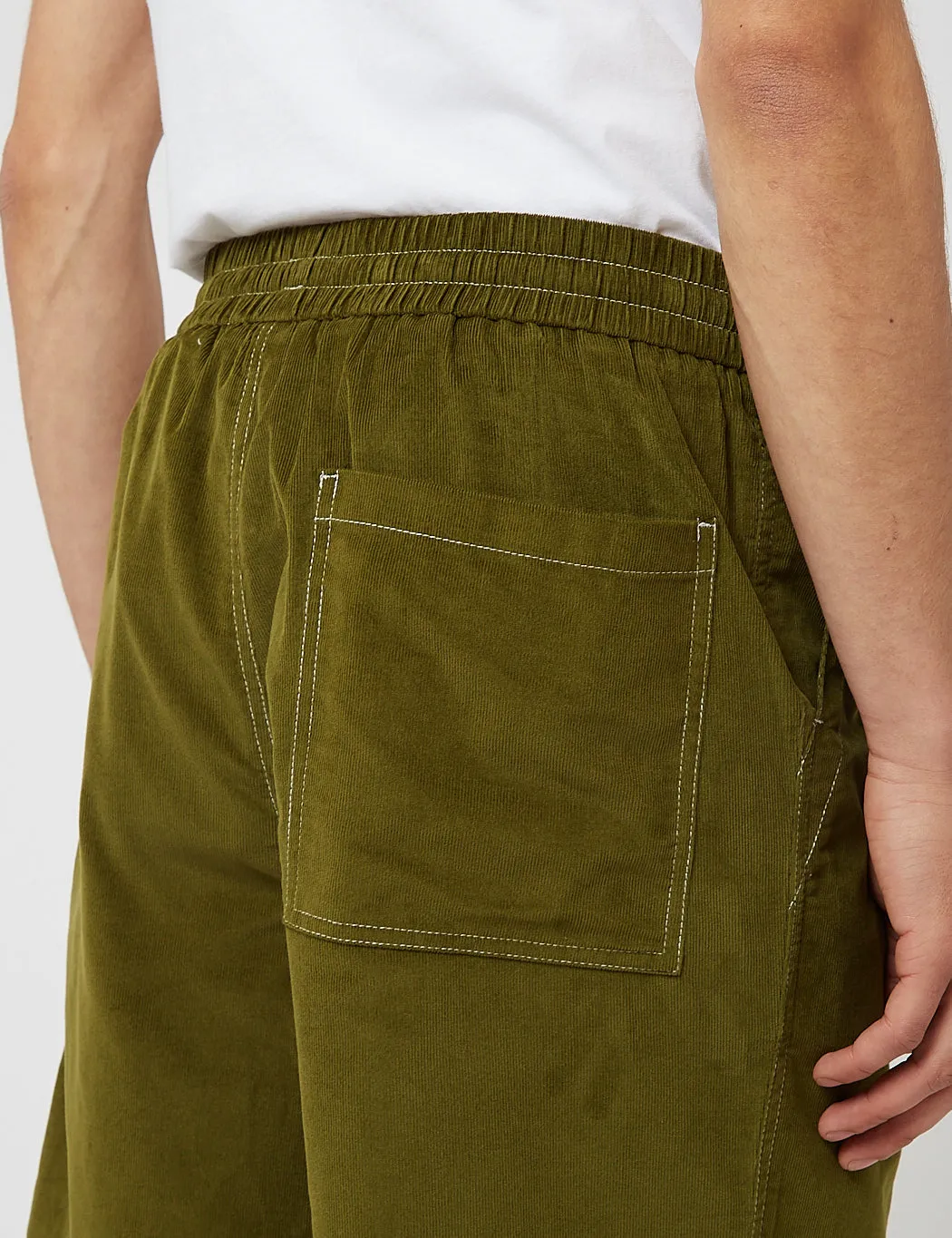 Bhode x Brisbane Moss Cord Shorts (Needle Cord) - Grass Green sold by Article London product image thumbnail 2