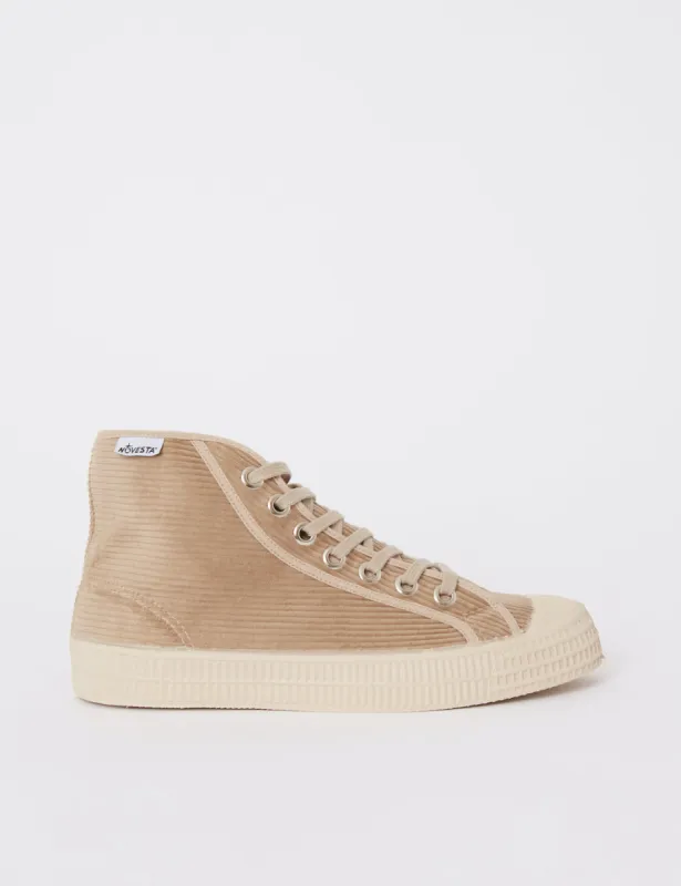 Novesta Star Dribble Hi Trainers (Cord) - Beige/Wheat sold by Article London