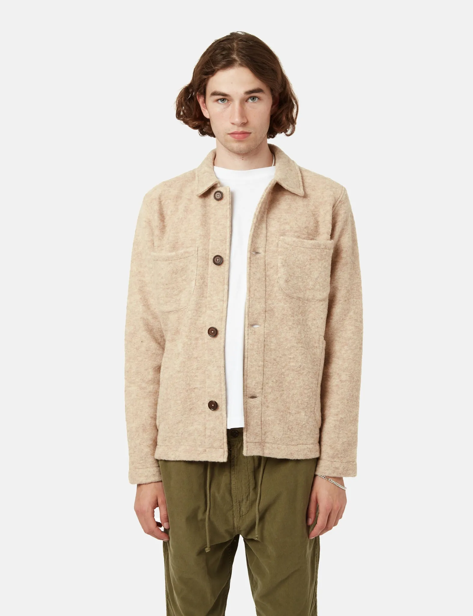 Universal Works Lumber Jacket - Stone Grey sold by Article London product image thumbnail 4