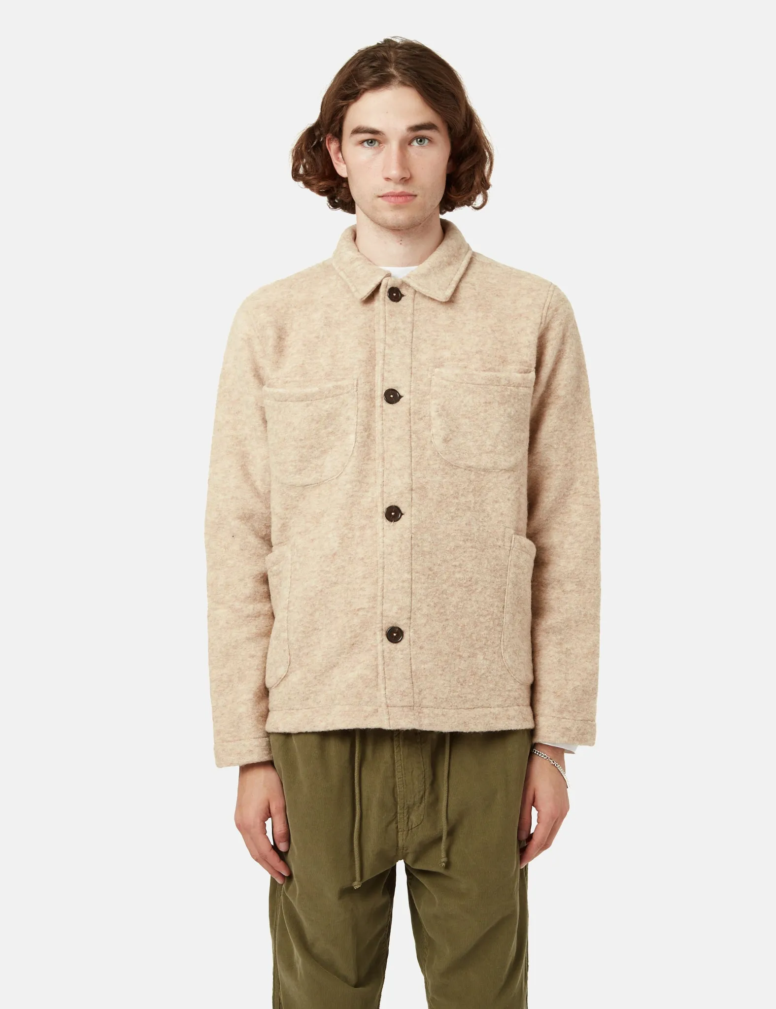 Universal Works Lumber Jacket - Stone Grey sold by Article London