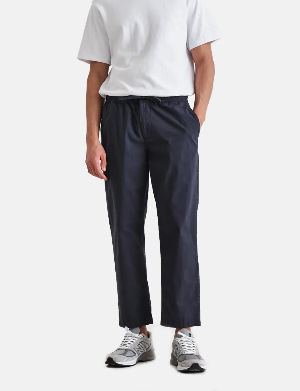 Wax London Kurt Organic Cotton Trouser (Tapered) - Navy Blue sold by Article London