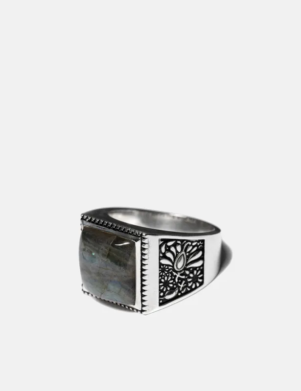 Maple Buick Ring - Silver 925/Labradorite sold by Article London