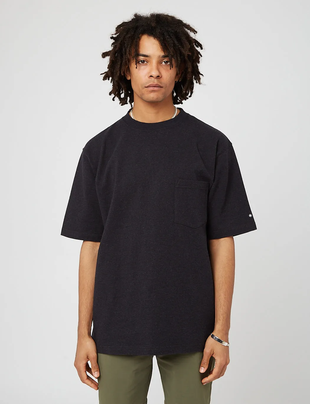 Snow Peak Recycled Cotton Heavy T-Shirt - Black sold by Article London