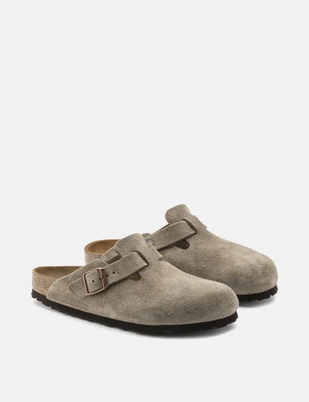 Birkenstock Boston Suede Leather (Regular) - Taupe sold by Article London