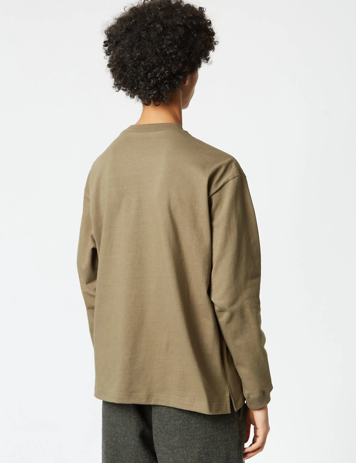 And Wander Pocket Long Sleeve T-Shirt - Dark Beige sold by Article London product image thumbnail 5