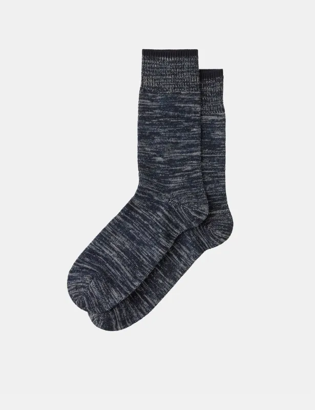 Nudie Rasmusson Multi Yarn Socks - Navy Blue sold by Article London