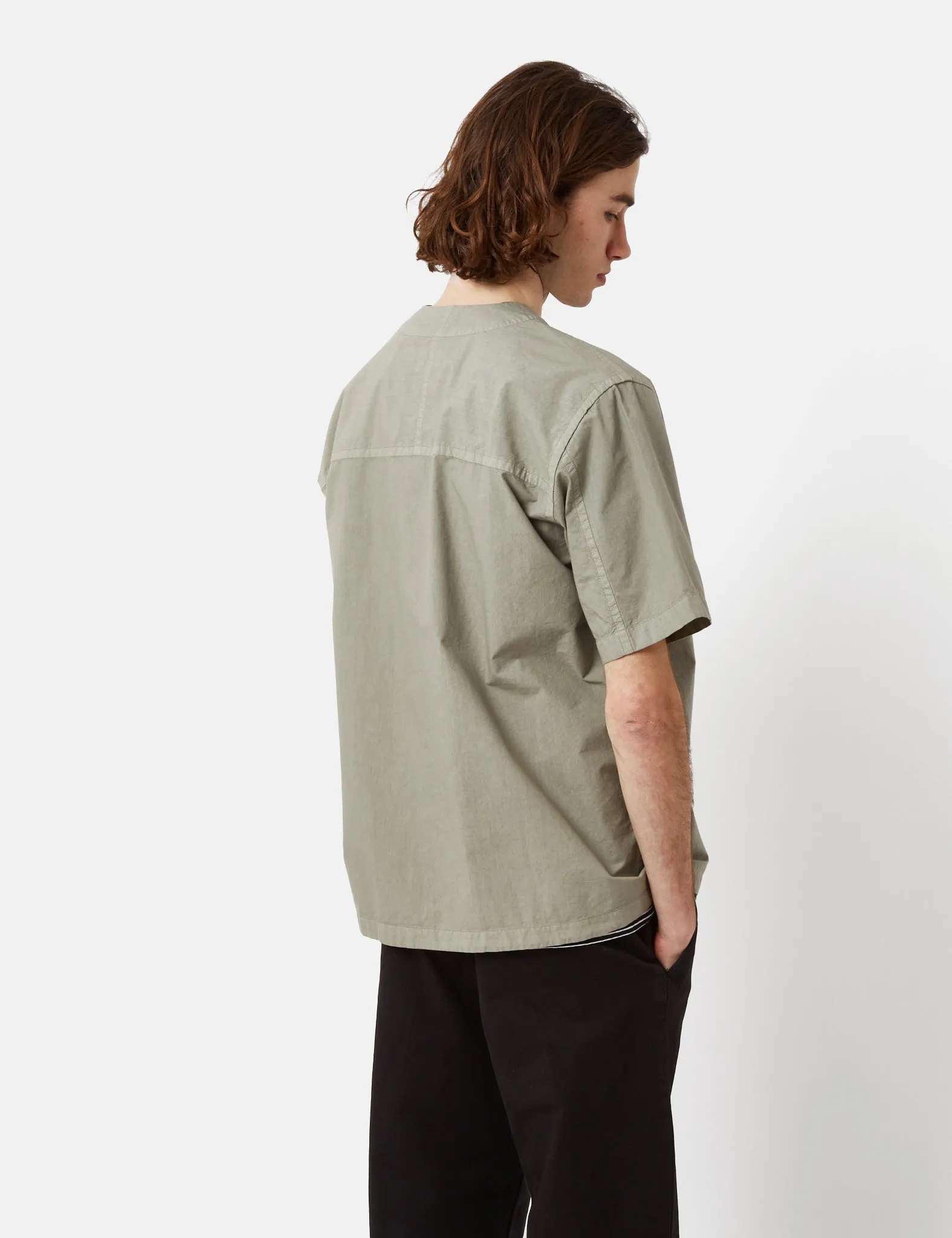 Norse Projects Erwin Typewriter Short Sleeve Shirt - Sunwashed Green sold by Article London product image thumbnail 5
