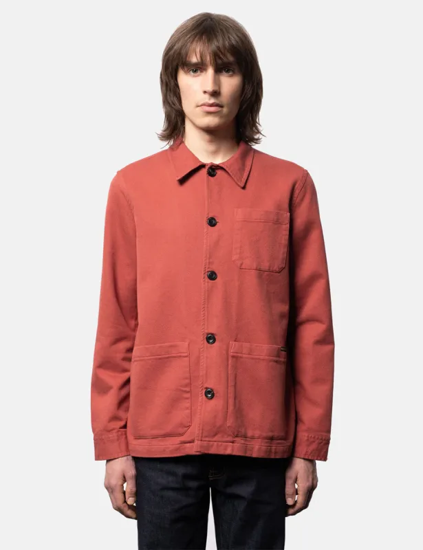Nudie Jeans Barney Worker Jacket - Poppy Red sold by Article London
