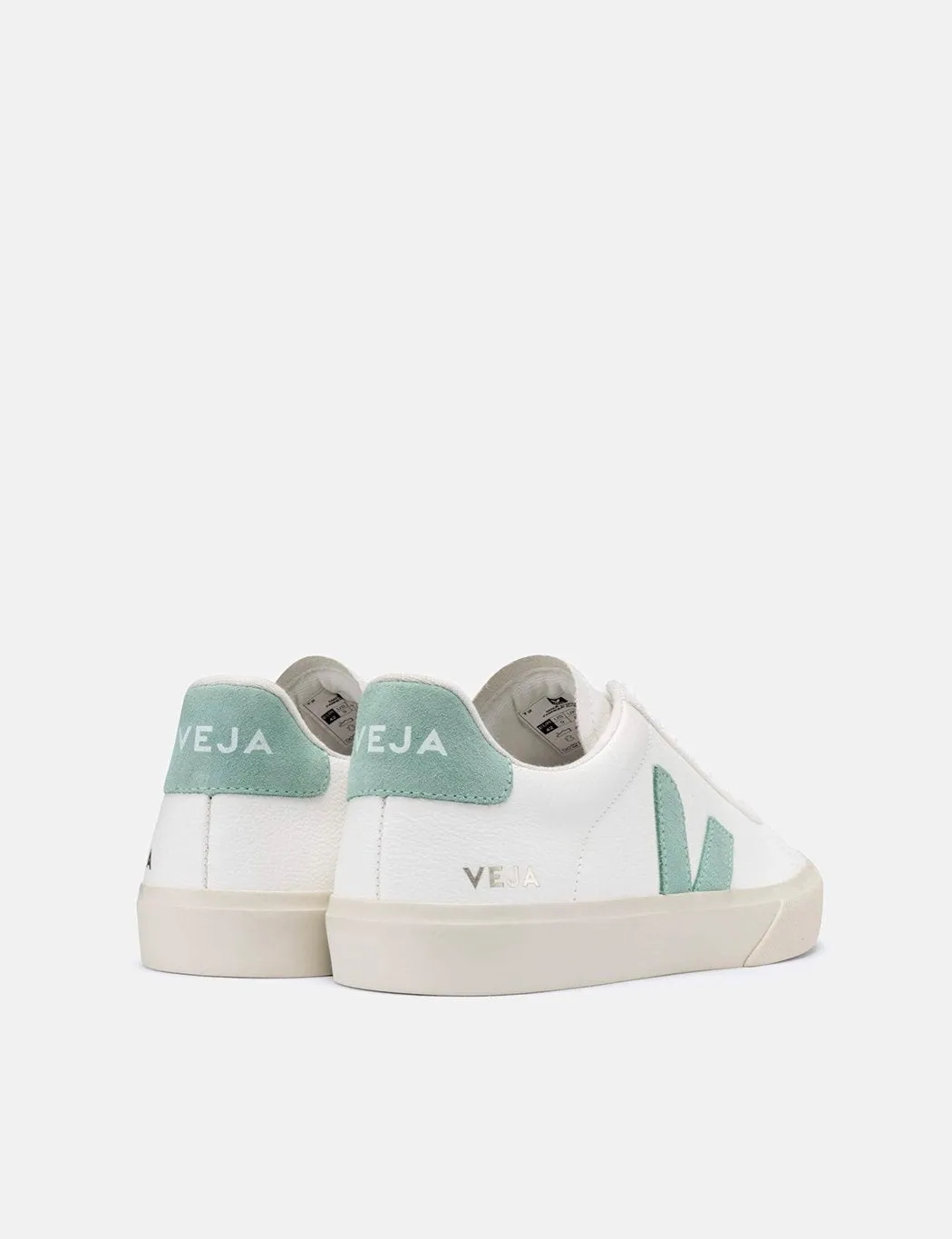 Womens Veja Campo Chromefree Trainers - White/Matcha sold by Article London product image thumbnail 5