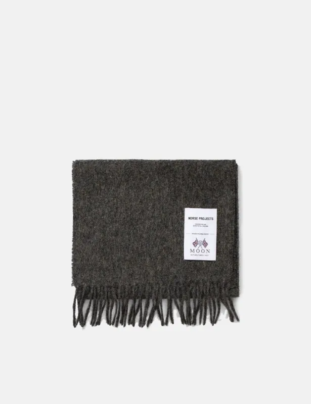 Norse Projects Moon Lambswool Scarf - Charcoal Melange sold by Article London