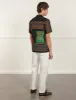 Percival Meal Deal Cross Stitch Linen Shirt - Black sold by Article London