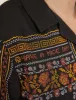 Percival Meal Deal Cross Stitch Linen Shirt - Black sold by Article London