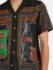 Percival Meal Deal Cross Stitch Linen Shirt - Black sold by Article London