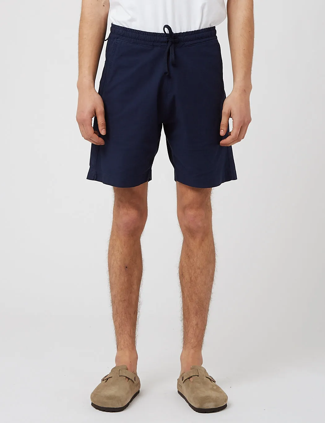 Universal Works Lumber Shorts - Navy Blue sold by Article London