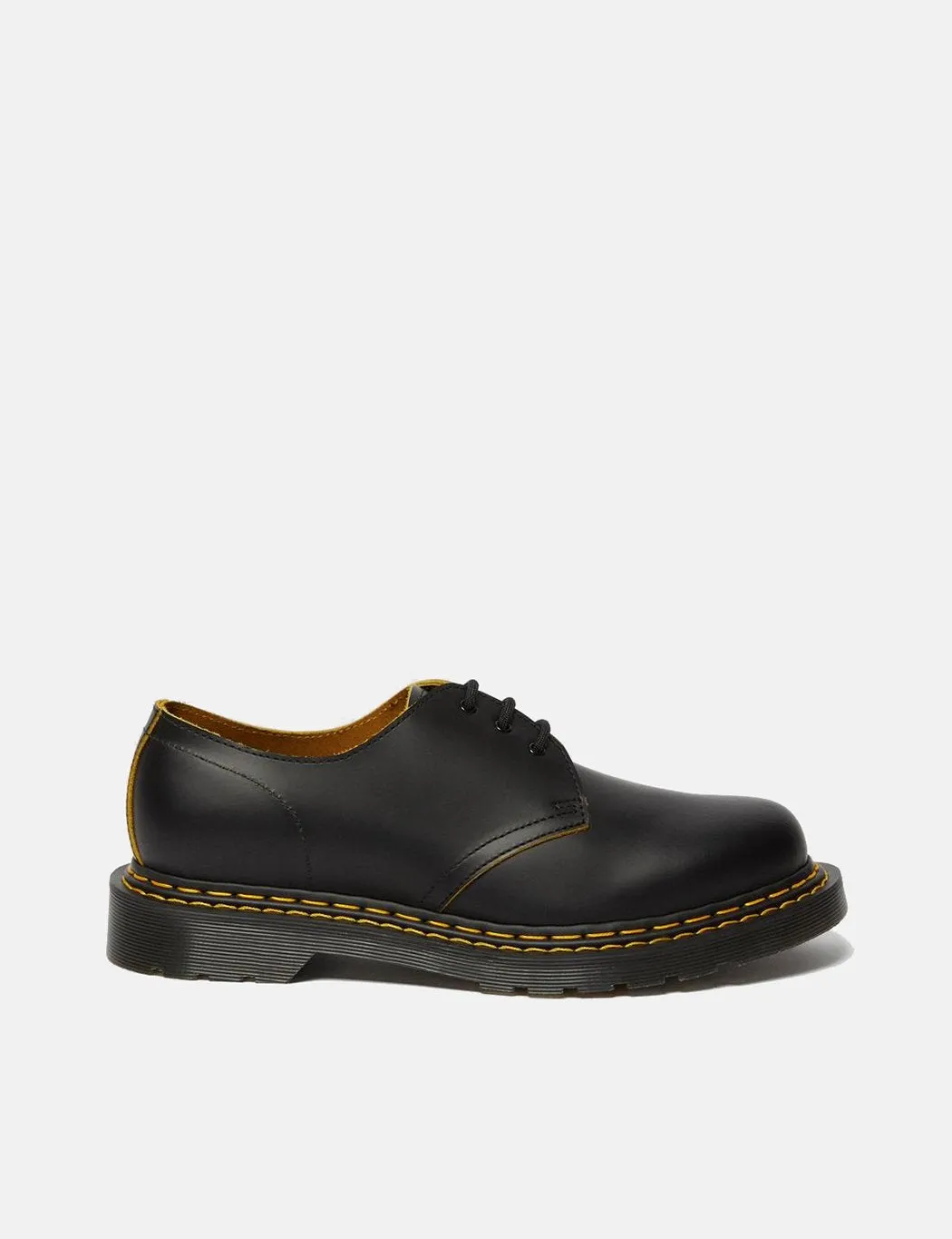 Dr Martens 1461 Double Stitch Shoe (26101032) - Black/Yellow sold by Article London