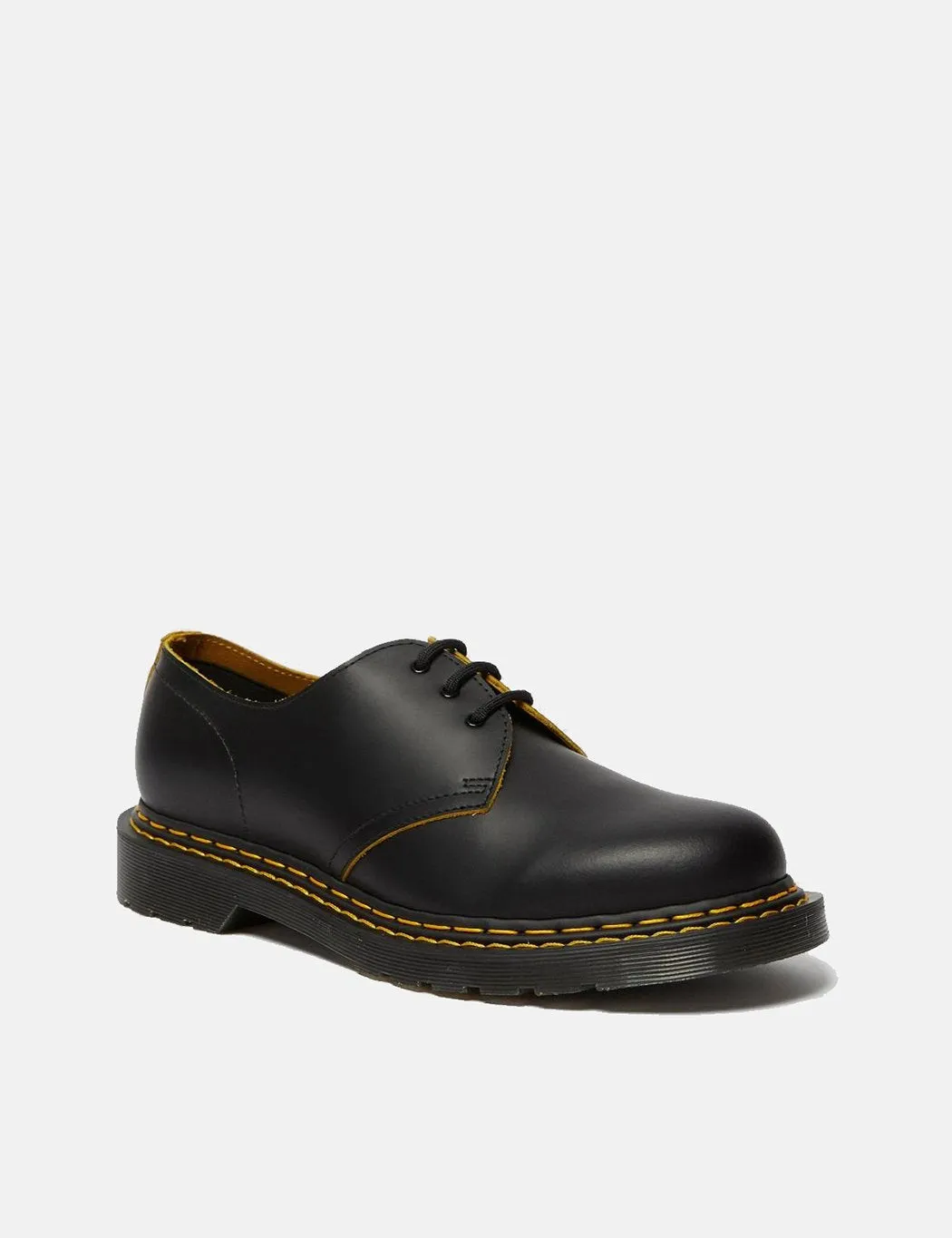 Dr Martens 1461 Double Stitch Shoe (26101032) - Black/Yellow sold by Article London product image thumbnail 4