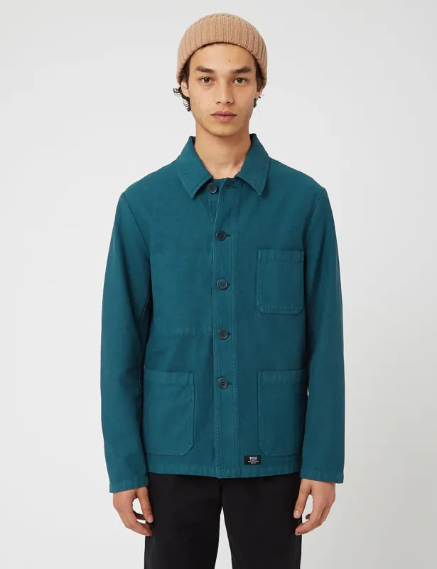 Bhode Chore Jacket (Cotton Twill) - Bottle Green sold by Article London