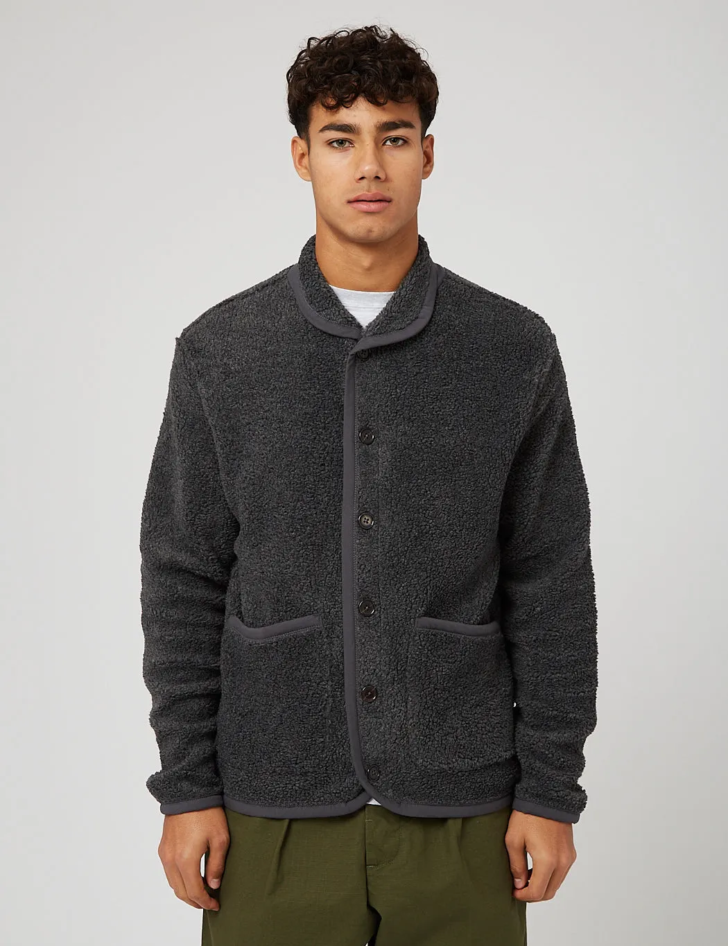Universal Works Lancaster Jacket (Mountain Fleece) - Grey sold by Article London
