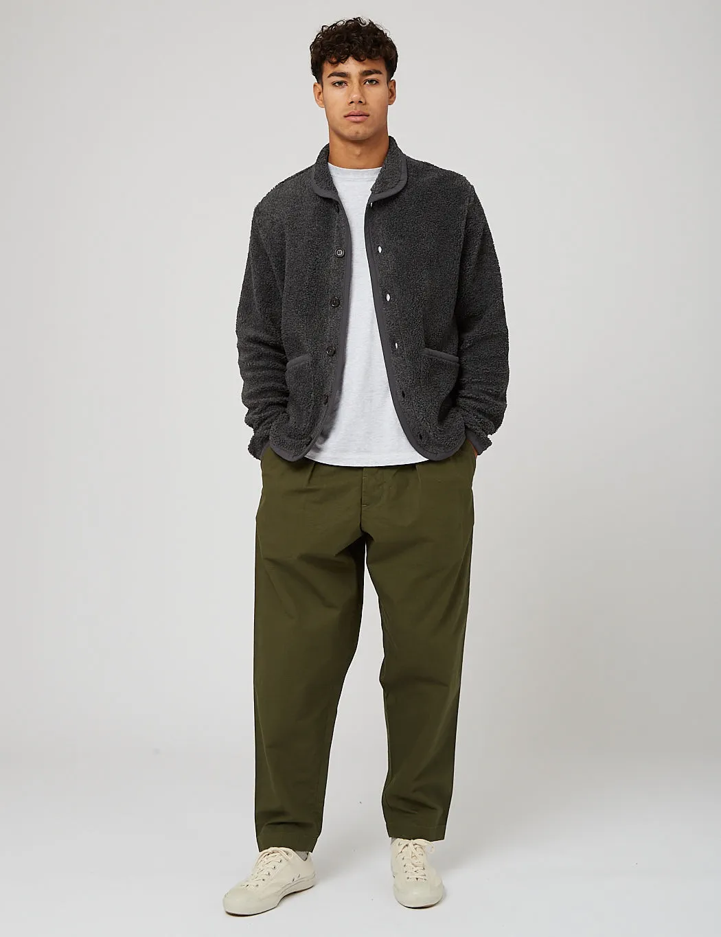 Universal Works Lancaster Jacket (Mountain Fleece) - Grey sold by Article London product image thumbnail 3