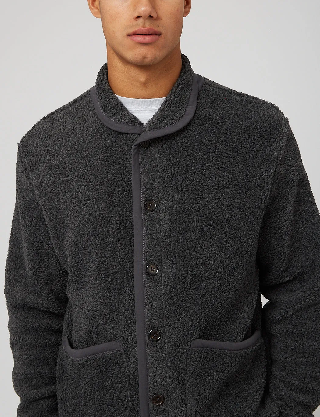 Universal Works Lancaster Jacket (Mountain Fleece) - Grey sold by Article London product image thumbnail 2