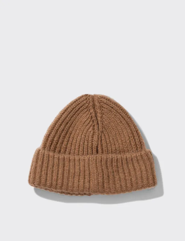 Norse Projects Alpaca Beanie Hat - Duffle Brown sold by Article London