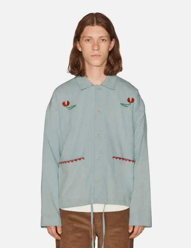 YMC PJ Shirt - Indigo Bleach sold by Article London