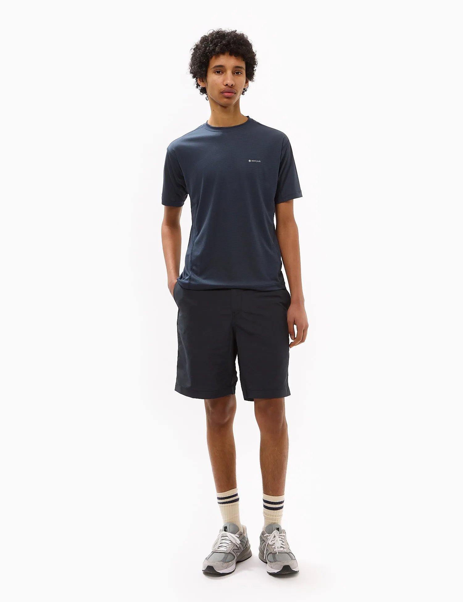 Snow Peak Power Dry Short Sleeve T-Shirt - Midnight Blue sold by Article London product image thumbnail 3