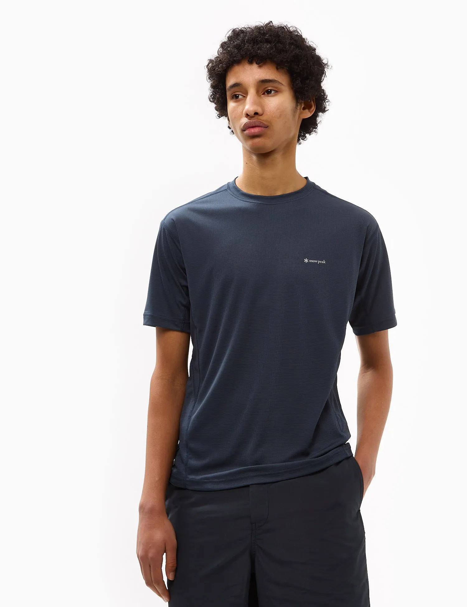 Snow Peak Power Dry Short Sleeve T-Shirt - Midnight Blue sold by Article London