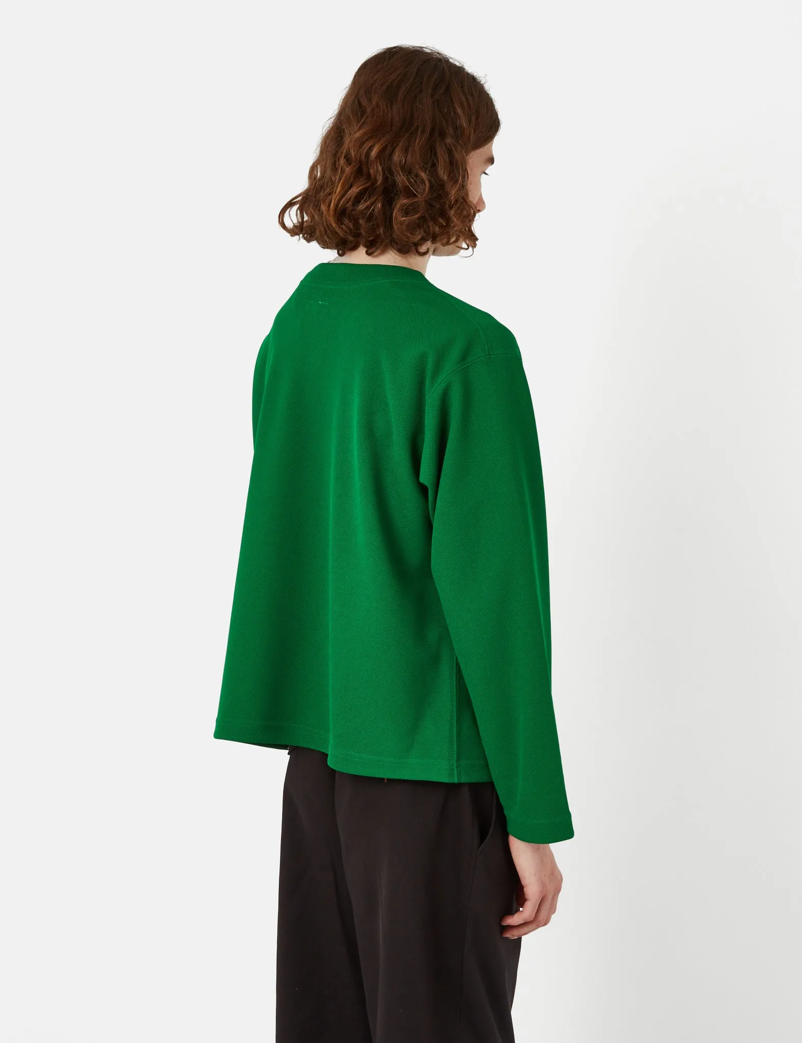 Engineered Garments Knit Cardigan (Diamond Poly Knit) - Kelly Green sold by Article London product image thumbnail 5