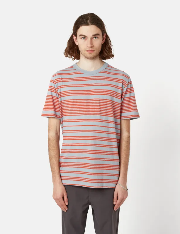 Norse Projects Johannes Sailor Stripe T-Shirt - Silver Blue sold by Article London